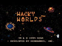 Wacky Worlds Creativity Studio title Screen